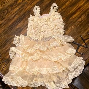 Handmade lace dress paid over $100. Worn 1 time for family pictures